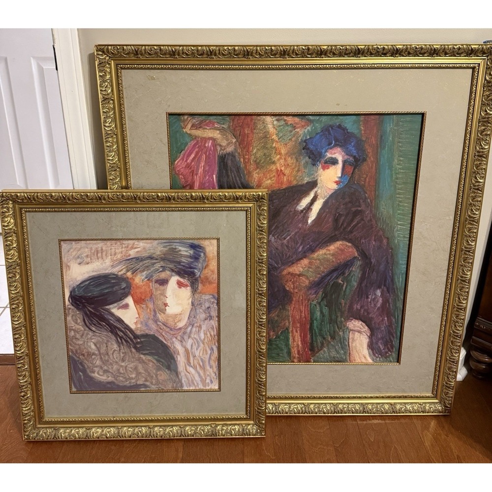 Barbara A Wood Signed Numbered Lithograph Set 2 Limited Edition Matching Frames